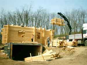 Log cabin house