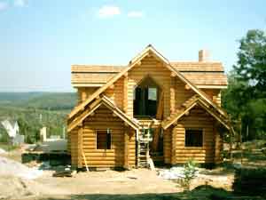 Log cabin house